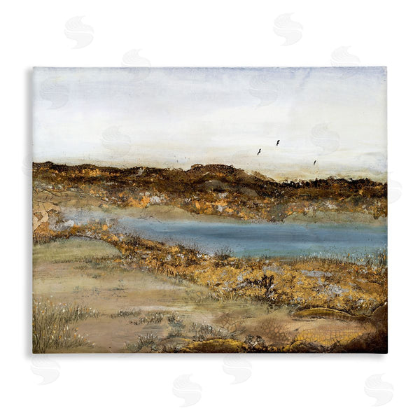 stupell industries Ruth Fromstein | Country Creek with Bird Detail Muddy Landscape Wall Art