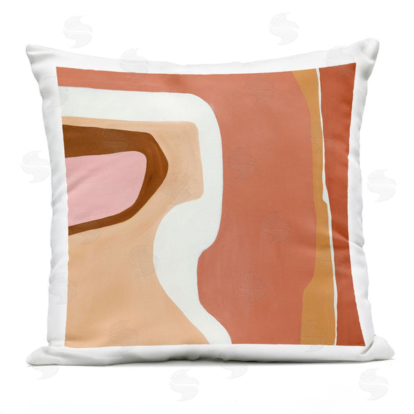 Stupell Industries Ruth Fromstein | Desert Inspired Abstraction Pink Red Beige Printed Throw Pillow