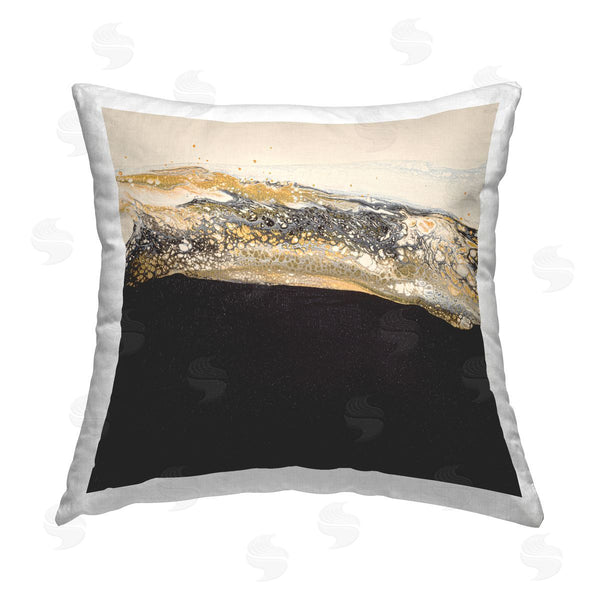 stupell industries Ruth Fromstein | Foamy Abstract Glam Painting Printed Throw Pillow