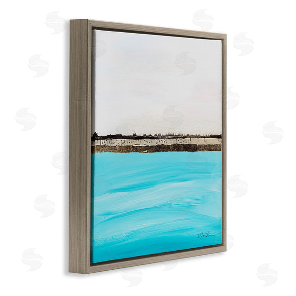 Stupell Industries Ruth Fromstein | Modern Landscape Music Notes Collage Wall Art