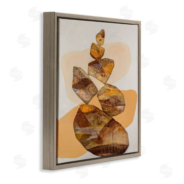 Stupell Industries Ruth Fromstein | Modern Natural Stacked Zen Rocks Wall Art