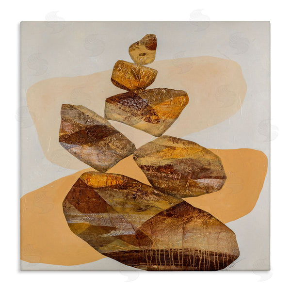 stupell industries Ruth Fromstein | Modern Natural Stacked Zen Rocks Wall Art