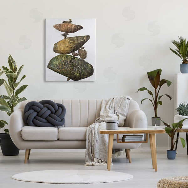 Stupell Industries Ruth Fromstein | Modern Stacked Rocks Nature Wall Art