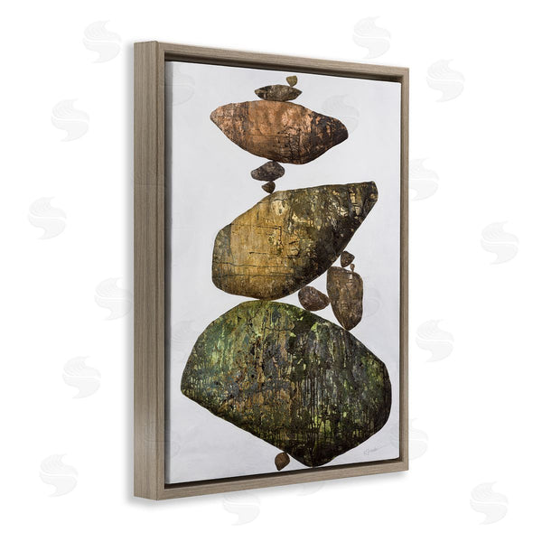Stupell Industries Ruth Fromstein | Modern Stacked Rocks Nature Wall Art