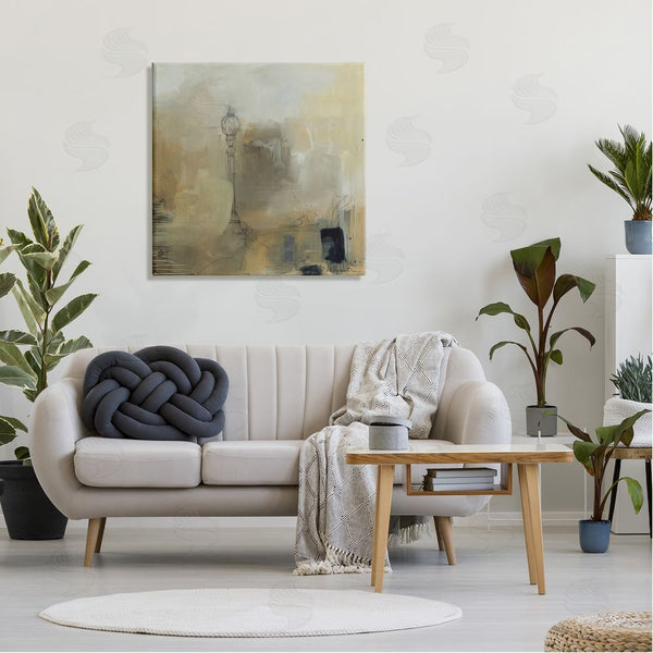 Stupell Industries Ruth Fromstein | Mysterious Abstract Town Scenery Street Light Scribbles Wall Art