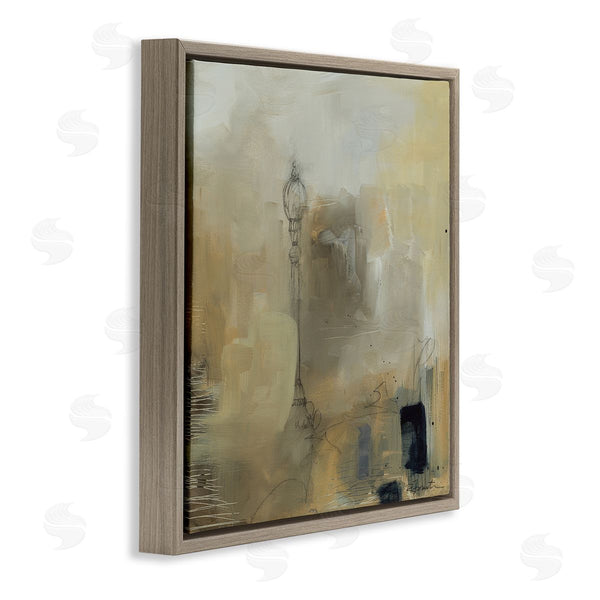 Stupell Industries Ruth Fromstein | Mysterious Abstract Town Scenery Street Light Scribbles Wall Art