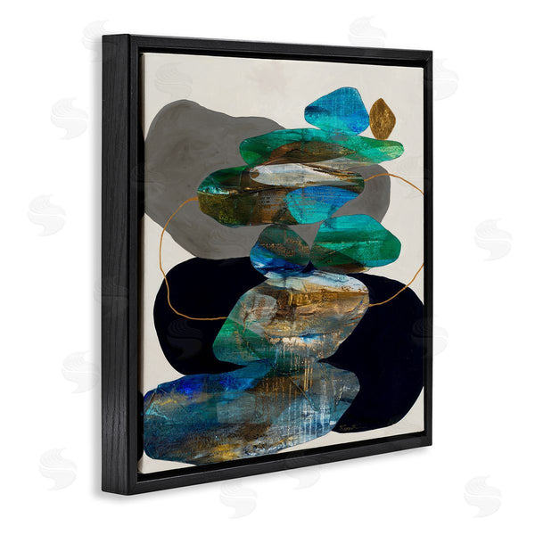 Stupell Industries Ruth Fromstein | Organic Rock Shapes Pattern Blue