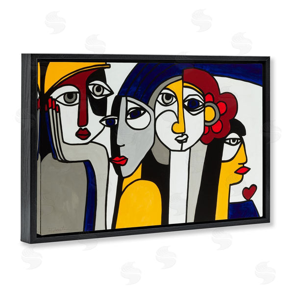 Stupell Industries Ruth Fromstein | Primary Hues Faces Portrait