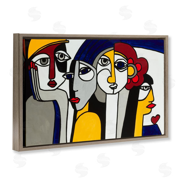 Stupell Industries Ruth Fromstein | Primary Hues Faces Portrait