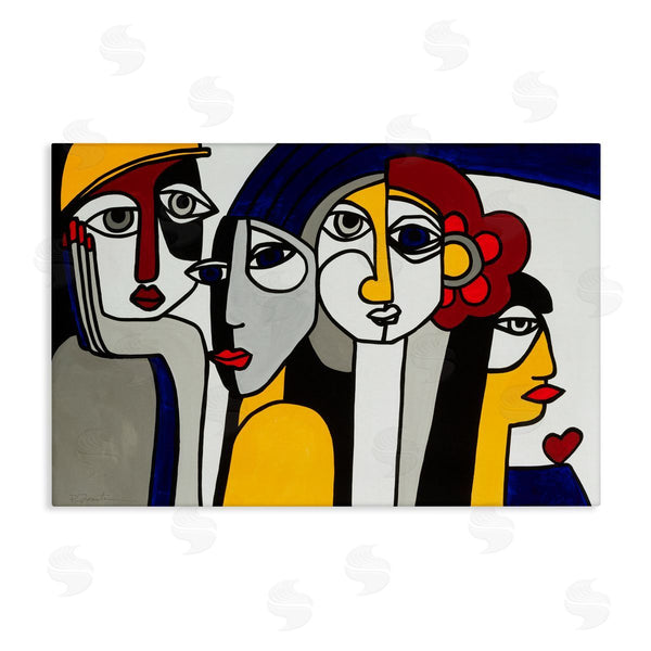 stupell industries Ruth Fromstein | Primary Hues Faces Portrait