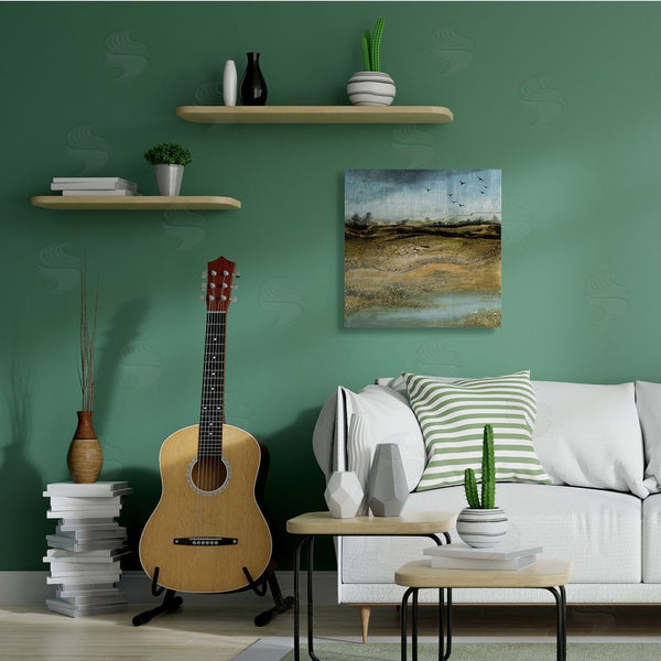 Stupell Industries Ruth Fromstein | Rustic Landscape Abstraction Birds At Flight Wall Art