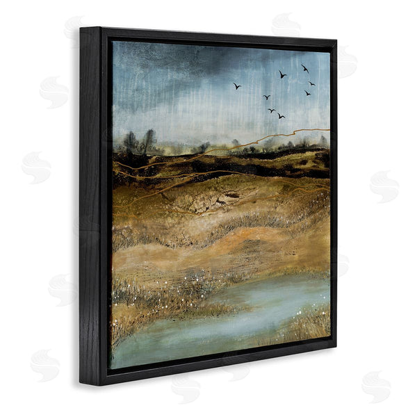Stupell Industries Ruth Fromstein | Rustic Landscape Abstraction Birds At Flight Wall Art