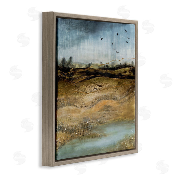 Stupell Industries Ruth Fromstein | Rustic Landscape Abstraction Birds At Flight Wall Art