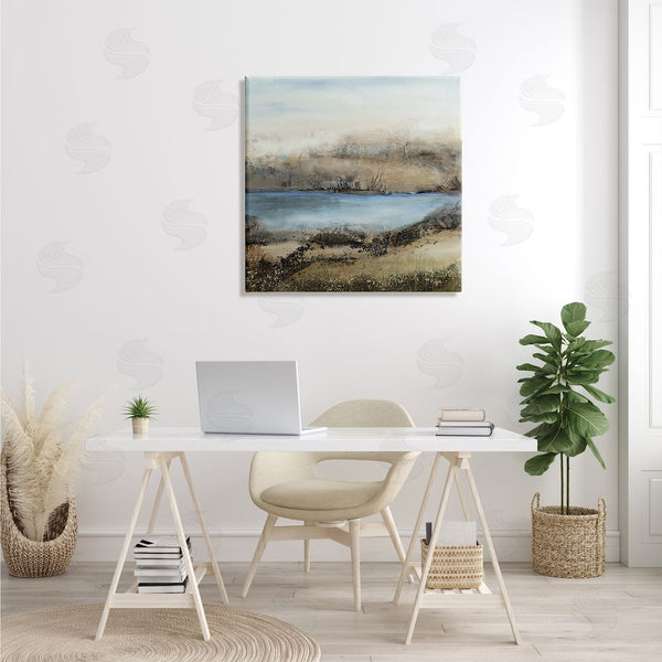 Stupell Industries Ruth Fromstein | Rustic Pond Water Abstract Muddy Surrounding Landscape Wall Art