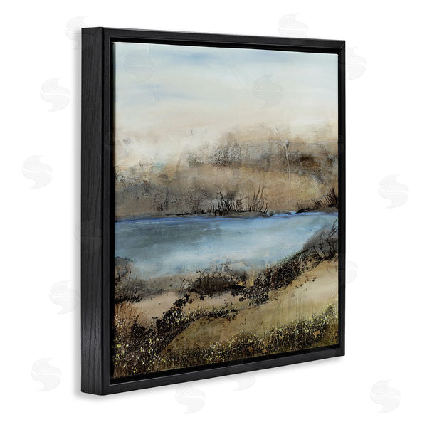 Stupell Industries Ruth Fromstein | Rustic Pond Water Abstract Muddy Surrounding Landscape Wall Art