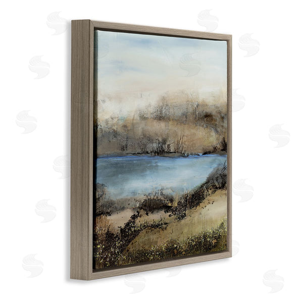 Stupell Industries Ruth Fromstein | Rustic Pond Water Abstract Muddy Surrounding Landscape Wall Art