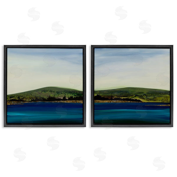 Stupell Industries Ruth Fromstein | Saturated Coastal Landscape Rolling Green Hills Wall Art