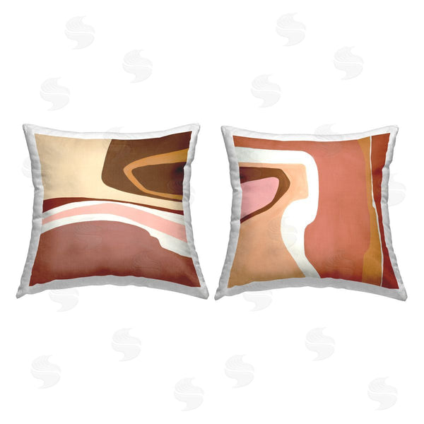 stupell industries Ruth Fromstein | Southwestern Desert Abstract Printed Throw Pillow Set