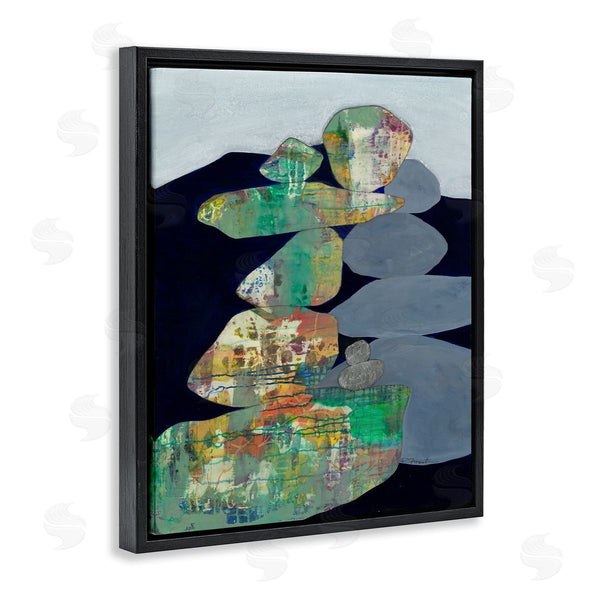 Stupell Industries Ruth Fromstein | Stacked Rocks Abstract Blue Green
