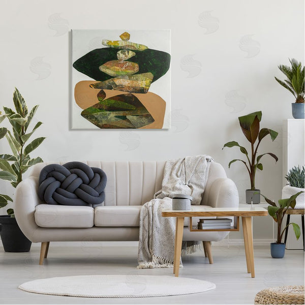 Stupell Industries Ruth Fromstein | Stacked Rocks Contemporary Nature Wall Art