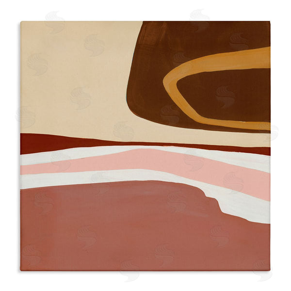 stupell industries Ruth Fromstein | Terracotta Abstract Landscape Fluid Shape Composition