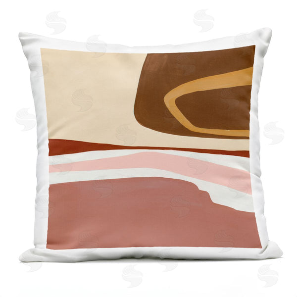 Stupell Industries Ruth Fromstein | Terracotta Abstract Landscape Printed Throw Pillow