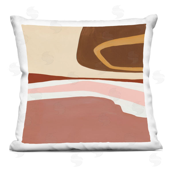 stupell industries Ruth Fromstein | Terracotta Abstract Landscape Printed Throw Pillow