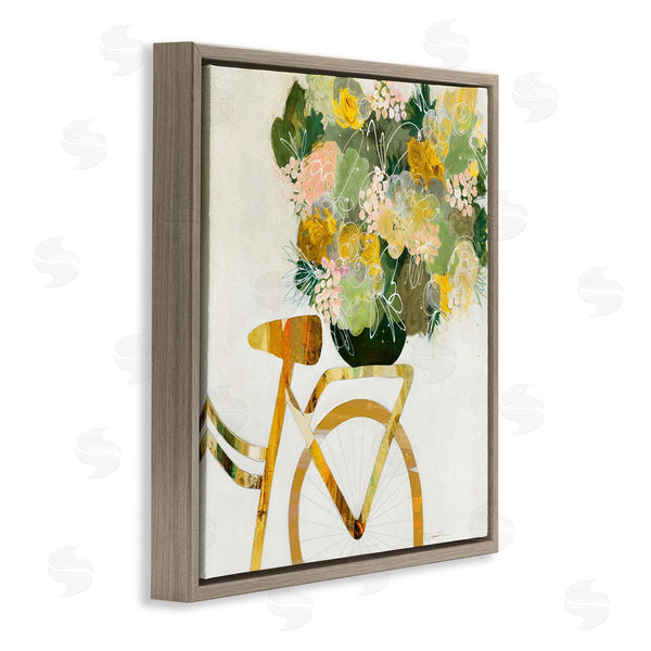 Stupell Industries Ruth Fromstein | Yellow Floral Bouquet On Bicycle