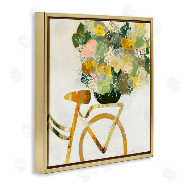 Stupell Industries Ruth Fromstein | Yellow Floral Bouquet On Bicycle