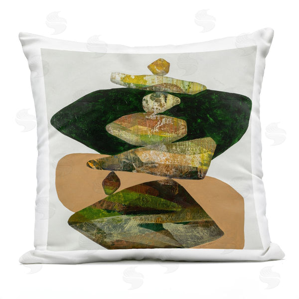 Stupell Industries Ruth Fromstein | Zen Stacked Rocks Shapes Printed Throw Pillow