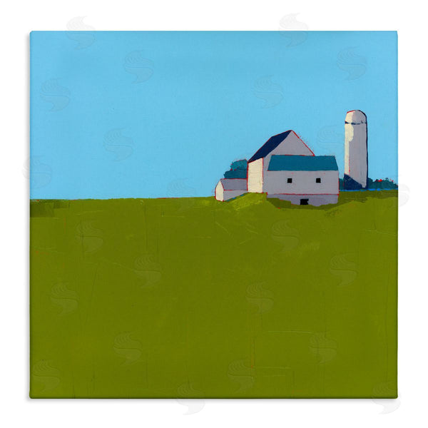stupell industries Ruth LaGue | Farmland Silo in Distance Wall Art