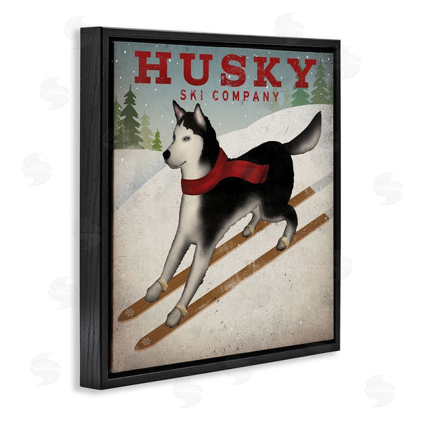 Stupell Industries Ryan Fowler | Husky Ski Company Winter Slopes Dog Wall Art