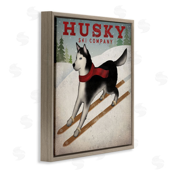 Stupell Industries Ryan Fowler | Husky Ski Company Winter Slopes Dog Wall Art