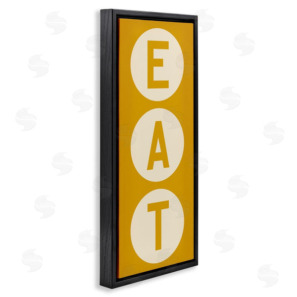 Stupell Industries Ryan Fowler | Retro Style Eat Circle Letters Sign Wall Art