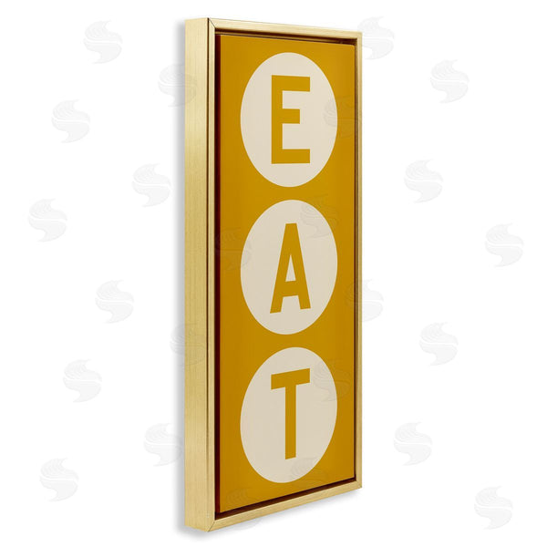 Stupell Industries Ryan Fowler | Retro Style Eat Circle Letters Sign Wall Art