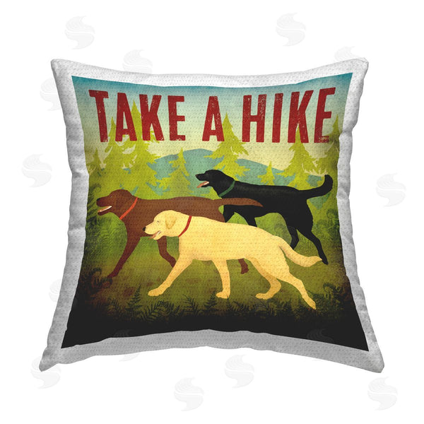 Stupell Industries Ryan Fowler | Take A Hike Dogs In Nature Printed Throw Pillow