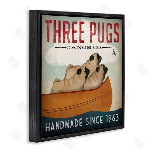 Stupell Industries Ryan Fowler | Vintage Three Pugs In Canoe