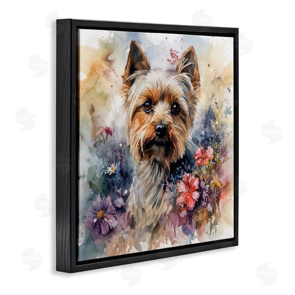 Stupell Industries Ryley Gray | Floral Adorned Yorkie Wall Art