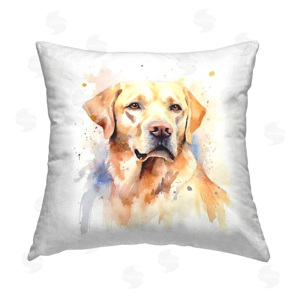 stupell industries Ryley Gray | Labrador with Modern Splatter Printed Throw Pillow