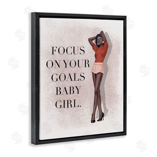 Stupell Industries Saba Rauf | Focus On Goals Girl Wall Art