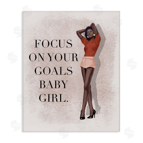 stupell industries Saba Rauf | Focus On Goals Girl Wall Art