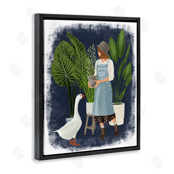 Stupell Industries Saba Rauf | Gardner Girl With Goose Wall Art