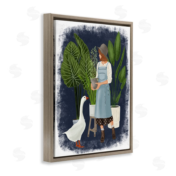 Stupell Industries Saba Rauf | Gardner Girl With Goose Wall Art
