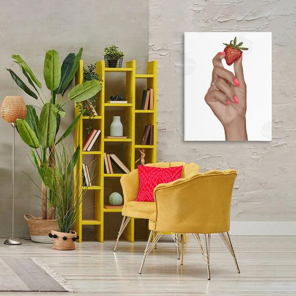 Stupell Industries Saba Rauf | Holding Juicy Strawberry Wall Art