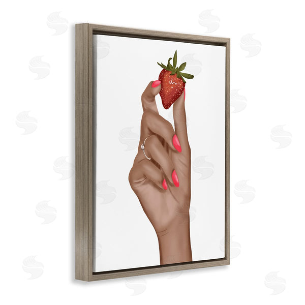 Stupell Industries Saba Rauf | Holding Juicy Strawberry Wall Art