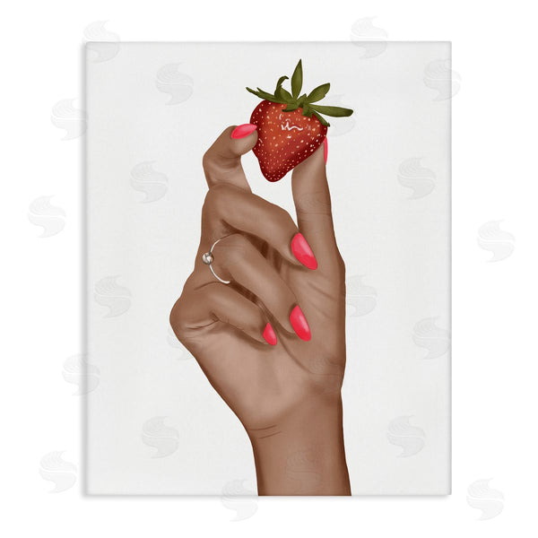 stupell industries Saba Rauf | Holding Juicy Strawberry Wall Art