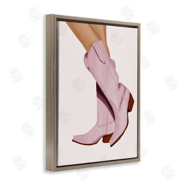 Stupell Industries Saba Rauf | Pastel Pink Cowgirl Boots Wall Art