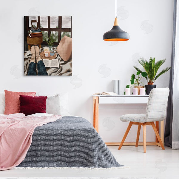 Stupell Industries Saba Rauf | Relaxing Reading In Bed Wall Art