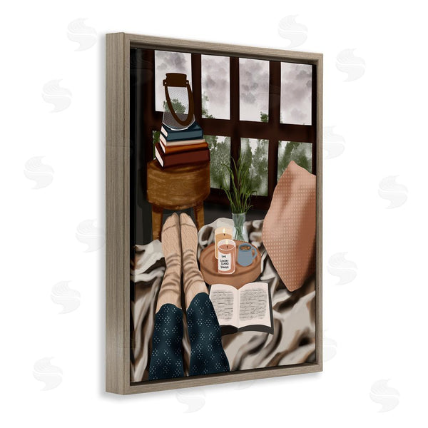 Stupell Industries Saba Rauf | Relaxing Reading In Bed Wall Art