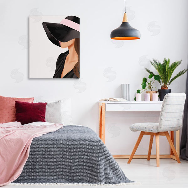 Stupell Industries Saba Rauf | Shaded Woman Large Hat Wall Art